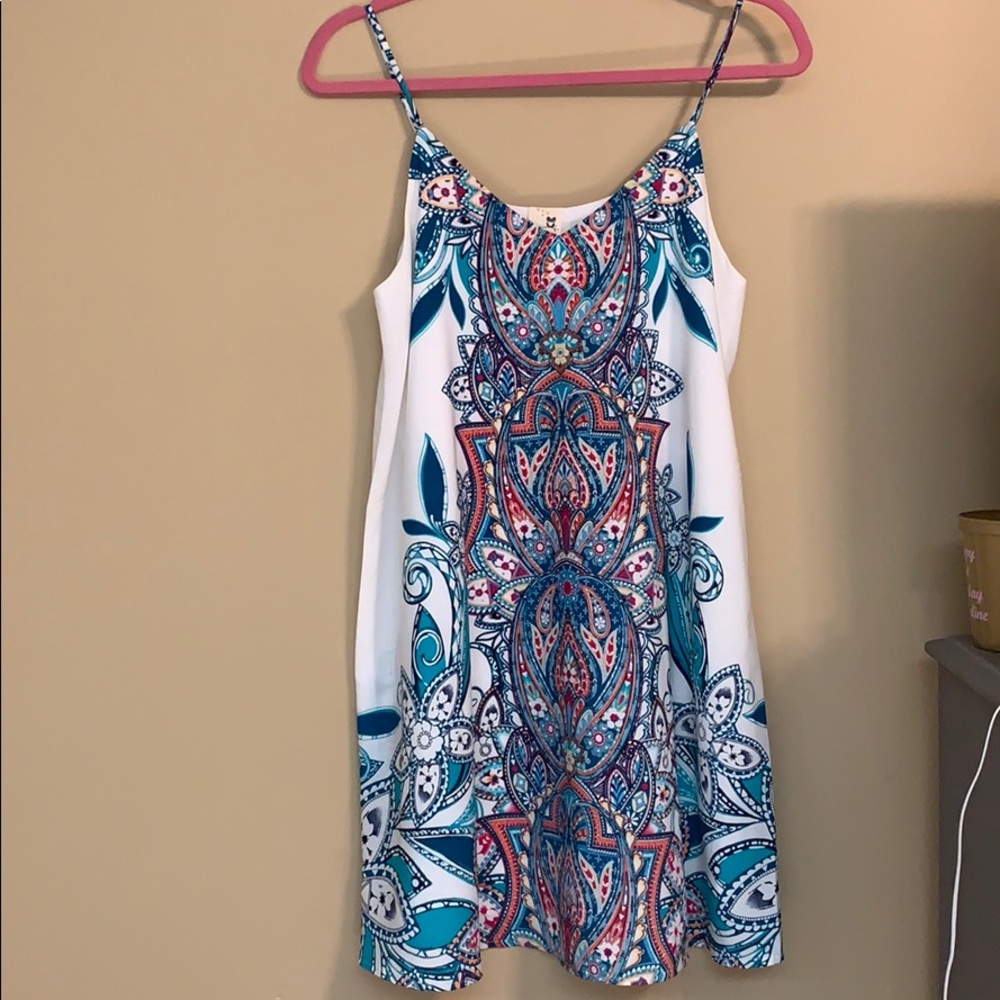 White dress with embroidery